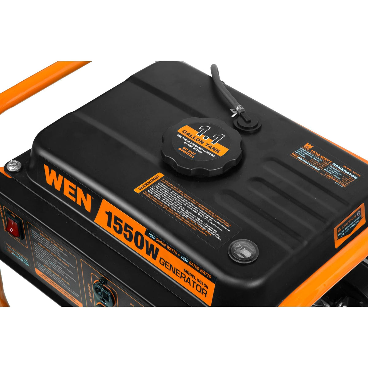 WEN 4-Stroke 98 cc 1550-Watt Portable Gas-Powered Generator, CARB Compliant