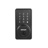 Defiant Square Matte Black Smart Wi-Fi Deadbolt Powered By Hubspace