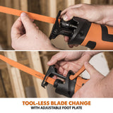 7 Amp Multi-Material Reciprocating Saw with 4-Blades - Super Arbor