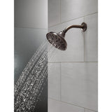 Pivotal 5-Spray 6 in. Single Wall Mount Fixed Rain H2Okinetic Shower Head in Venetian Bronze - Super Arbor