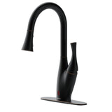 X Series Single-Handle Pull-Down Sprayer Kitchen Faucet with Motion Sensor in Brushed Nickel - Super Arbor