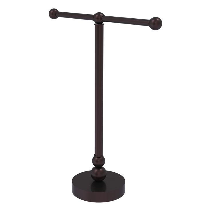 Allied Brass Vanity Top 2 Arm Guest Towel Holder in Matte Gray