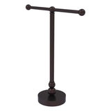 Allied Brass Vanity Top 2 Arm Guest Towel Holder in Matte Gray