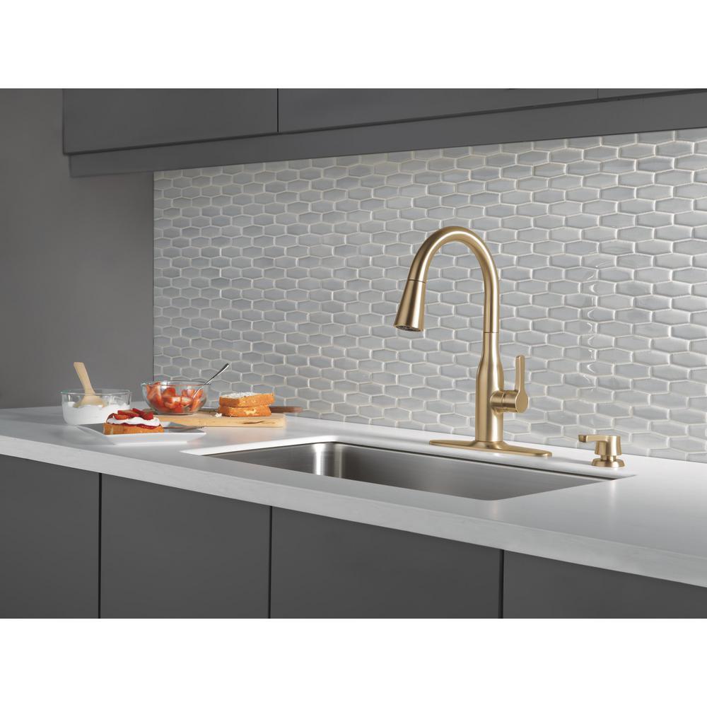 Marca Single-Handle Pull-Down Sprayer Kitchen Faucet with ShieldSpray Technology in Champagne Bronze - Super Arbor