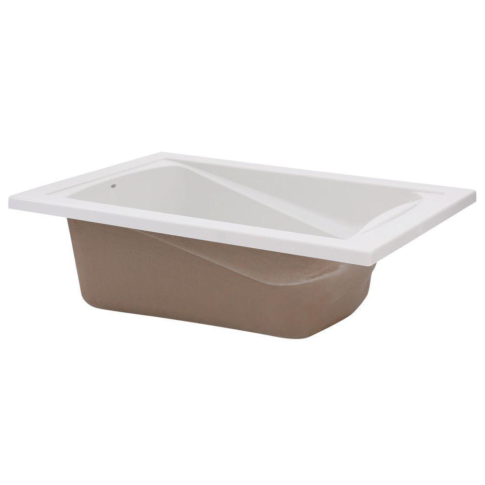 Green Tea 5 ft. x 42 in. Reversible Drain Soaking Bathtub in White - Super Arbor