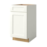 allen + roth Aveley 18-in W x 34.5-in H x 24-in D Linen Maple Door and Drawer Base Semi-Custom Cabinet