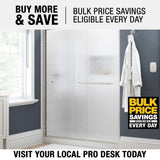 Simplicity 60 in. x 70 in. Semi-Frameless Traditional Sliding Shower Door in Nickel with Rain Glass - Super Arbor