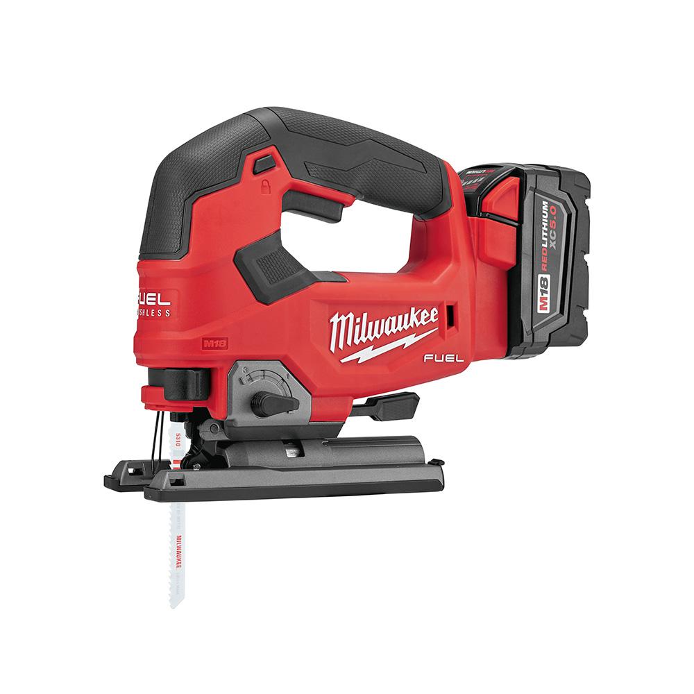 M18 FUEL 18-Volt Lithium-Ion Brushless Cordless Jig Saw Kit With (1) 5.0Ah Battery, Charger and Case