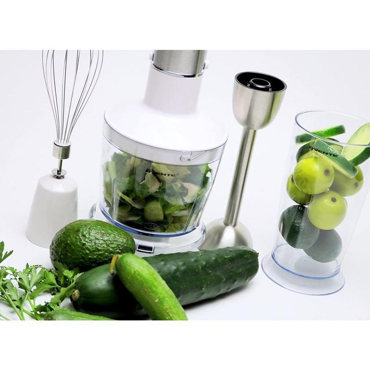 6-Speed White Immersion Blender with Chopper and Whisk Attachment