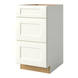 allen + roth Aveley 18-in W x 34.5-in H x 24-in D Linen Maple Drawer Base Semi-Custom Cabinet