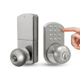 Keyless Satin Nickel Entry Door Knob - Super Arbor