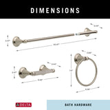 Delta 3-Piece Windemere Spotshield Brushed Nickel Decorative Bathroom Hardware Set