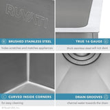 21 in. Stainless Steel Single Bowl Undermount 16-Gauge Bar Prep Kitchen Sink