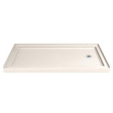 DreamLine SlimLine 34 in. D x 60 in. W Single Threshold Shower Base in White