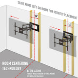 Full Motion TV Wall Mount with Long Extension for 42 in. - 80 in. TV's - Super Arbor