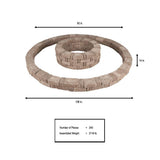 Pavestone RumbleStone 106 in x 14 in. Double Tree Ring Kit in Cafe - Super Arbor