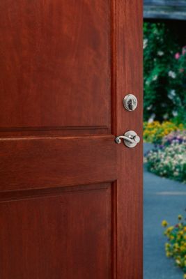 Kwikset Arlington Satin Nickel Smartkey Single-Cylinder Deadbolt Keyed Entry Door Handleset Lido