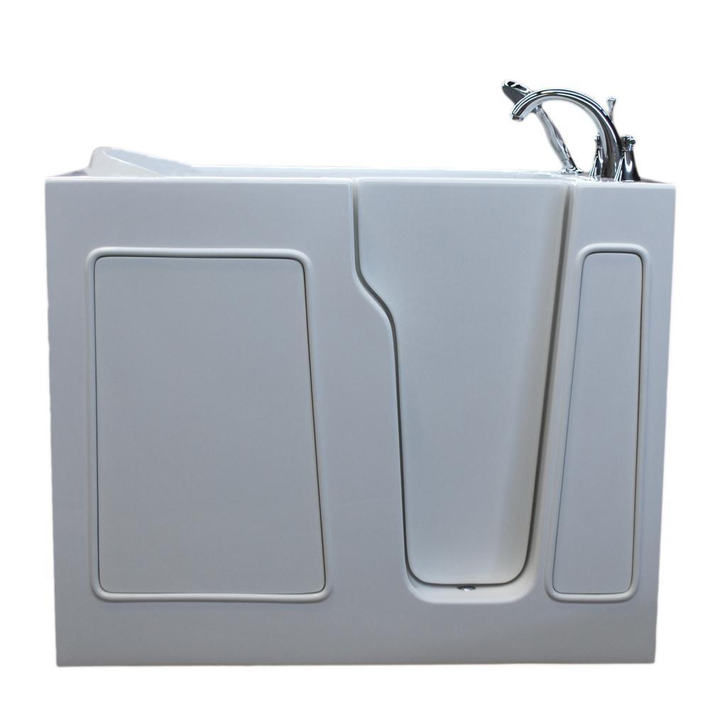 45.75 in. Walk-In Non-Whirlpool Bathtub in White with 1.28 GPF Single Flush Toilet - Super Arbor