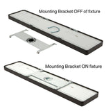 Commercial Electric 4 ft. x 10 in. Deco Matte Black Back-Lit Flat Panel LED Flush Mount 4000 Lumens 3000K 4000K 5000K Dimmable
