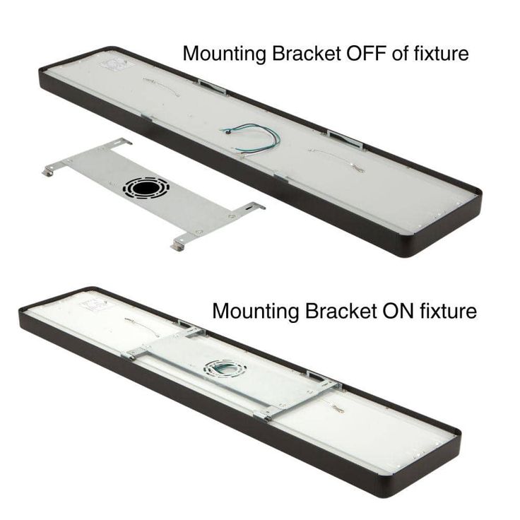Commercial Electric 4 ft. x 10 in. Deco Matte Black Back-Lit Flat Panel LED Flush Mount 4000 Lumens 3000K 4000K 5000K Dimmable