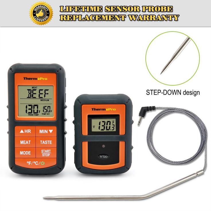 Digital Remote Wireless Cooking Thermometer with Timer