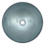 Posh Series Deco-Glass Vessel Sink in Brushed Silver - Super Arbor
