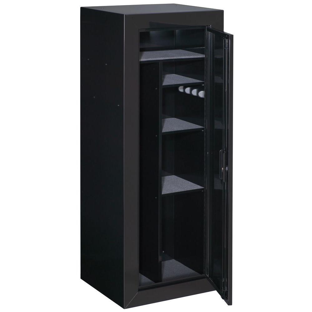 18-Gun Key Lock Security Cabinet, Black - Super Arbor