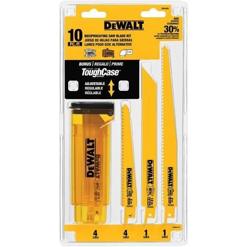 DEWALT 10-Pack Wood/Nail Embedded Cutting Reciprocating Saw Blade Set