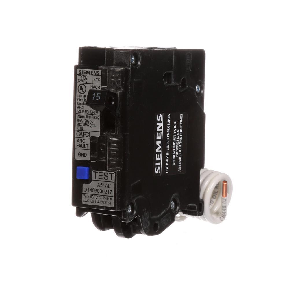 15 Amp 1 in. Single-Pole Combination AFCI Circuit Breaker - Super Arbor