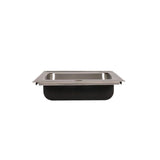 Classroom Sink, Drop-in, 17 in. x 25 in. 1-Compartment, ADA, SS, L/R Faucet Ledges, 4.5 in. Deep, Drain Center Rear