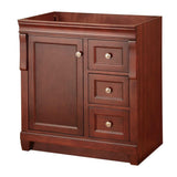 Naples 30 in. W 21.63 in. D Vanity Cabinet Only in Warm Cinnamon with Left Hand Drawers - Super Arbor