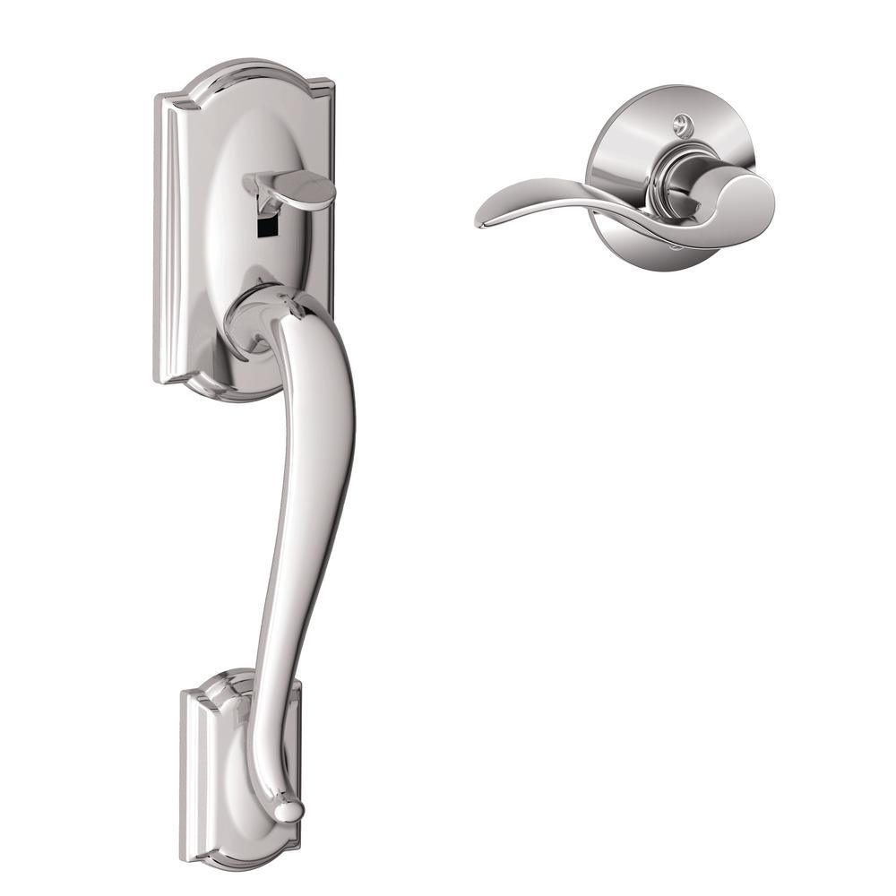 Camelot Aged Bronze Entry Door Handle with Right Handed Accent Door Lever - Super Arbor