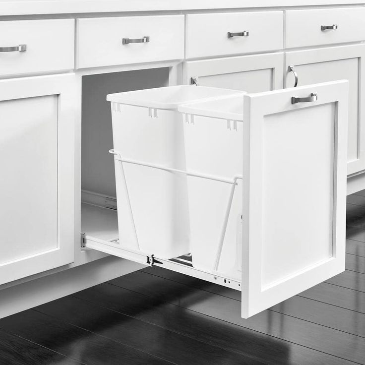 Rev-A-Shelf 27-Quart Plastic Pull Out Trash Can