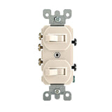 15 Amp Duplex Style Single-Pole / 3-Way AC Combination Toggle Light Switch, White - Super Arbor