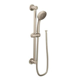 1-Spray Eco-Performance 4 in. Hand Shower with Slide Bar in Brushed Nickel