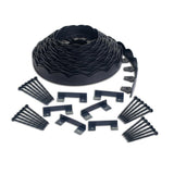 ProFlex 20 ft. Brown Scalloped Woodgrain Plastic No-Dig Edging Kit - Super Arbor