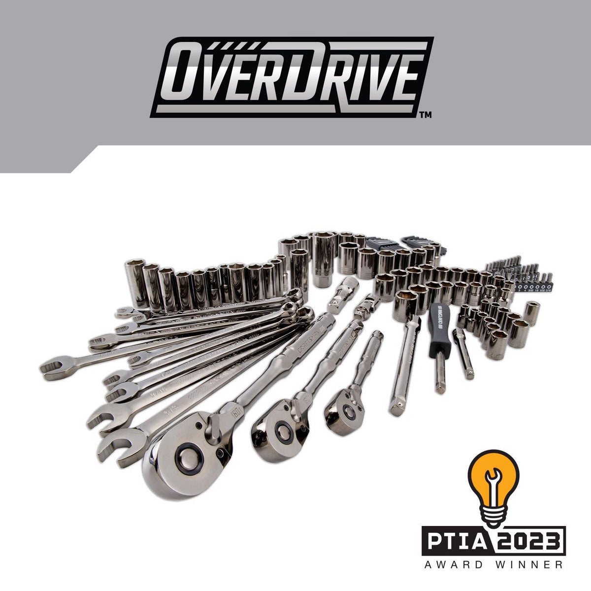 Craftsman OVERDRIVE 121 pc Mechanic's Tool Set - Metric/SAE, Gunmetal Chrome