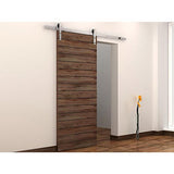 6 ft. Stainless Steel Sliding Barn Wooden Door Hardware Set - Super Arbor