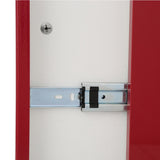 All-in-One 24.2 in. x 21.3 in. x 33.8 in. Stainless Steel Utility Sink and Large Empire Red Drawer Cabinet - Super Arbor