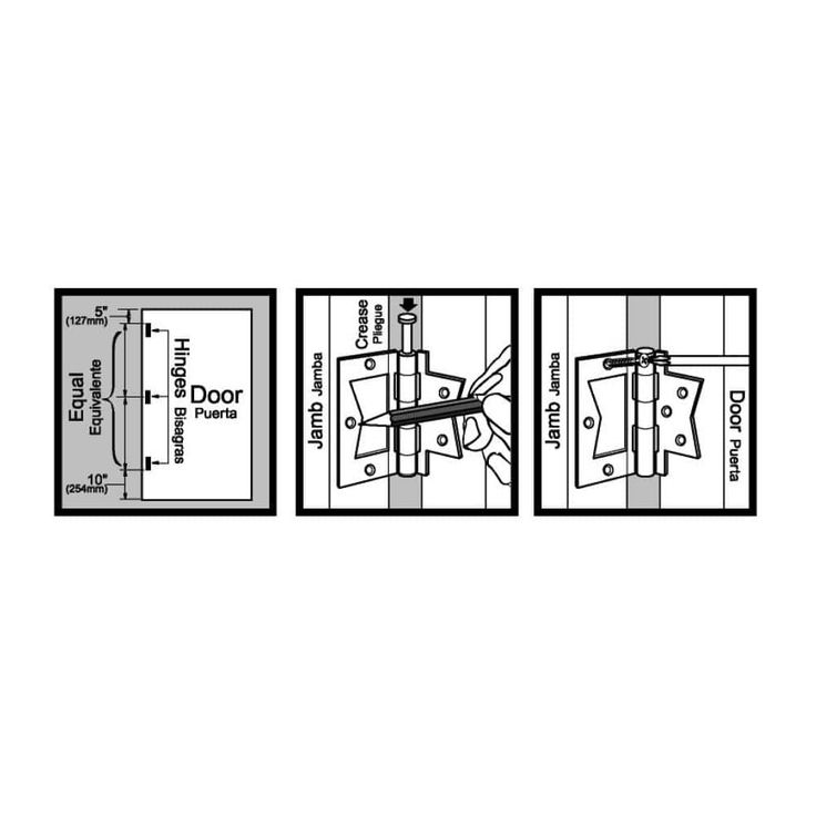 3 in. Satin Nickel Non-Mortise Hinges (2-Pack)