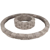 Pavestone RumbleStone 106 in. x 14 in. Double Tree Ring Kit in Greystone - Super Arbor