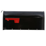 Elite Medium, Steel, Post Mount Mailbox, Black - Super Arbor
