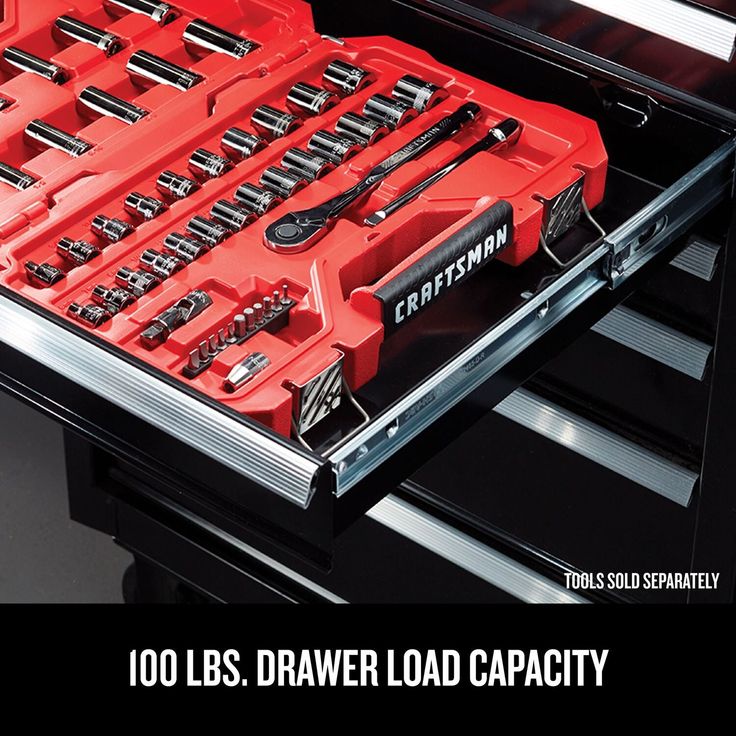 CRAFTSMAN 2000 Series 41-in W x 37.5-in H 10-Drawer Steel Rolling Tool Cabinet (Black)