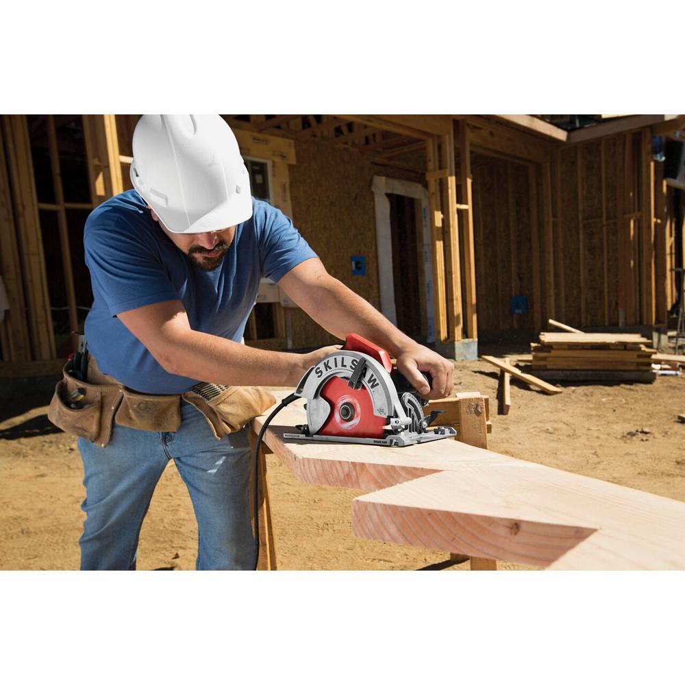 7-1/4 in. 15 Amp Corded Electric Magnesium Side Winder Circular Saw with Brake with 24-Tooth Diablo Carbide Blade - Super Arbor