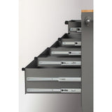 56 in. W x 24.5 in. D 5-Drawer 1-Door Tool Chest Mobile Workbench with Solid Wood Top in Matte Gray