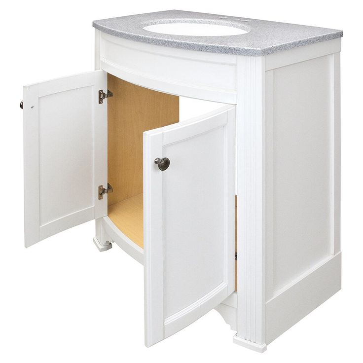 Style Selections Delyse 30-in White Single Sink Bathroom Vanity with Pepper Solid Surface Top