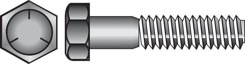 Hillman 5/16 in. D x 2 in. L Heat Treated Zinc Steel Hex Head Cap Screw, 100-Pack