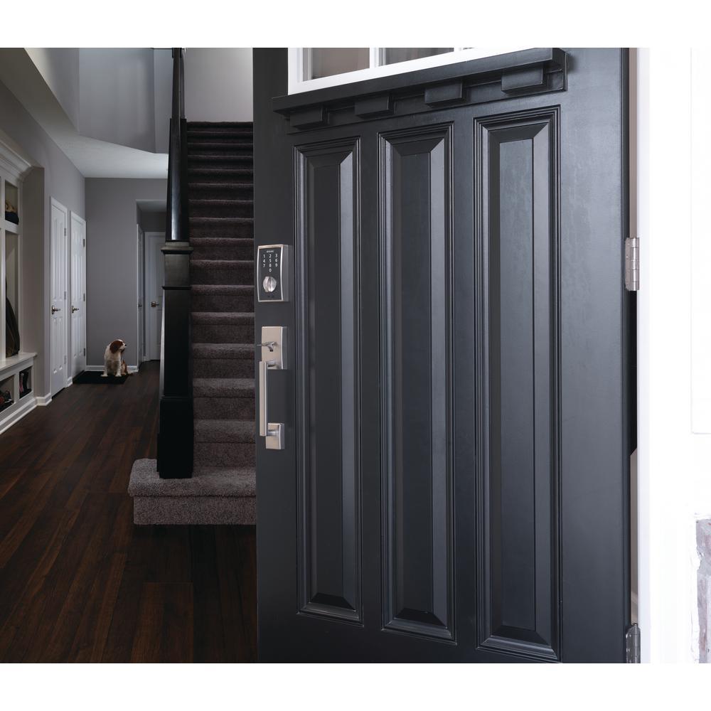 Century Satin Nickel Lower Half Entry Door Handleset and Latitude Door Lever with Century Trim - Super Arbor