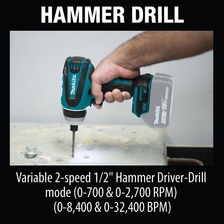 18-Volt LXT Lithium-Ion Brushless Cordless Hybrid 4-Function Impact Hammer Driver Drill (Tool Only)