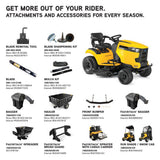 Cub Cadet XT1 Enduro LT 42 in. 56-Volt 60 Ah Battery Lithium-Ion Electric Front Engine Riding Lawn Tractor - Super Arbor